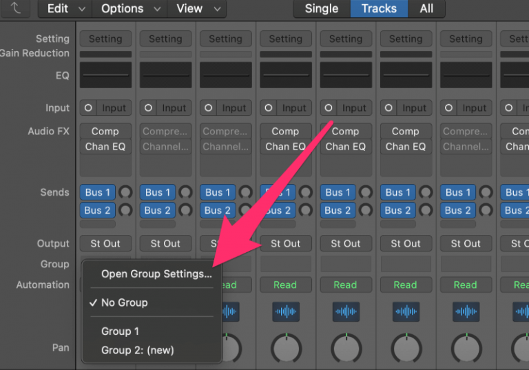 How to Group or Ungroup Tracks in Logic Pro X
